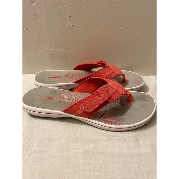 Clarks Collection Women's Size 10 Flip Flop Thongs Beach Slip On Comfort‎ - Picture 1 of 5
